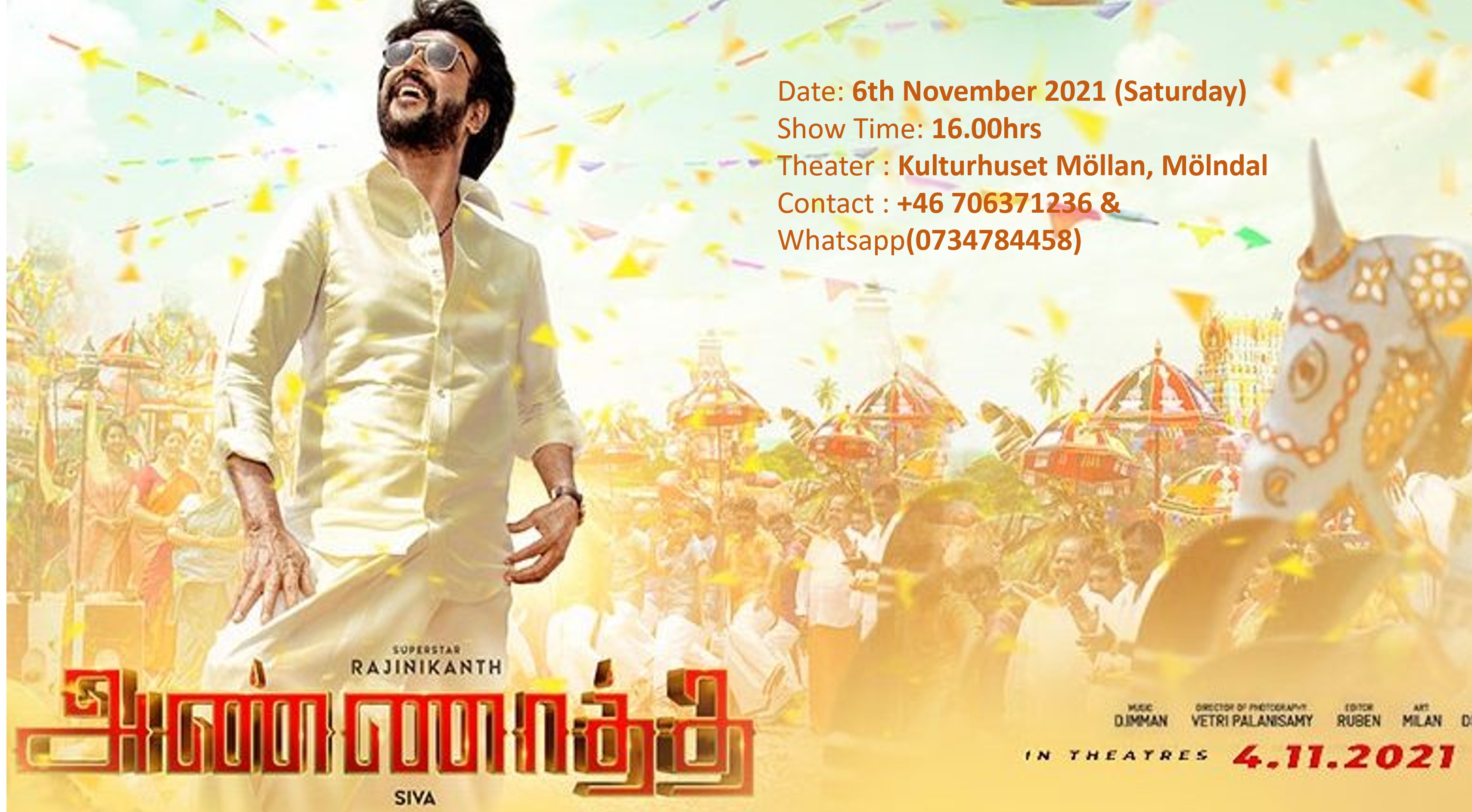 Annaatthe Tamil movie  Screening In Göteborg