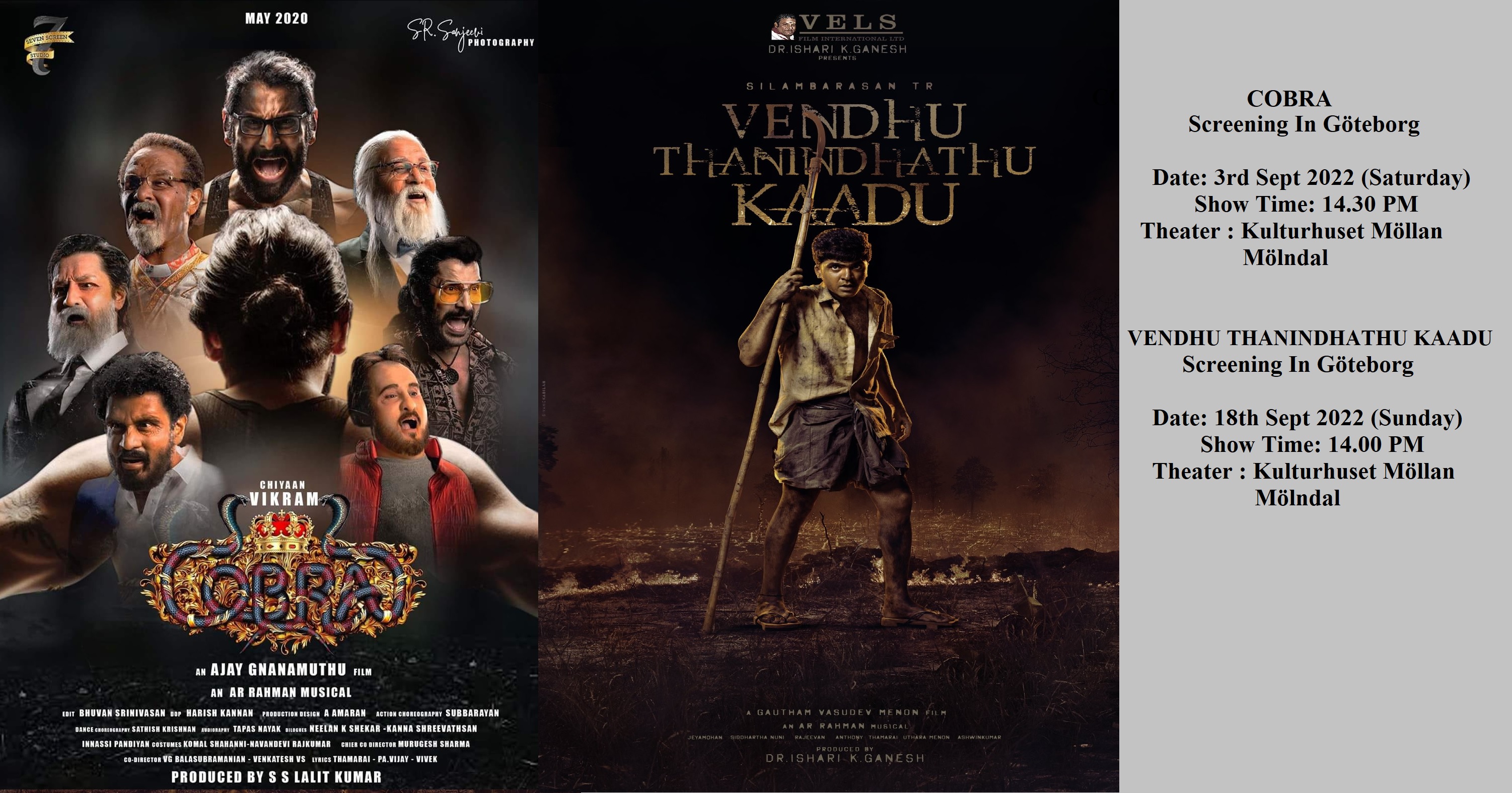 COBRA(Tamil) movie Screening in Göteborg