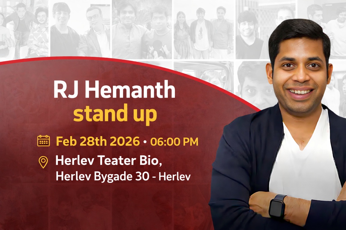 RJ Hemanth stand up comedy in Denmark