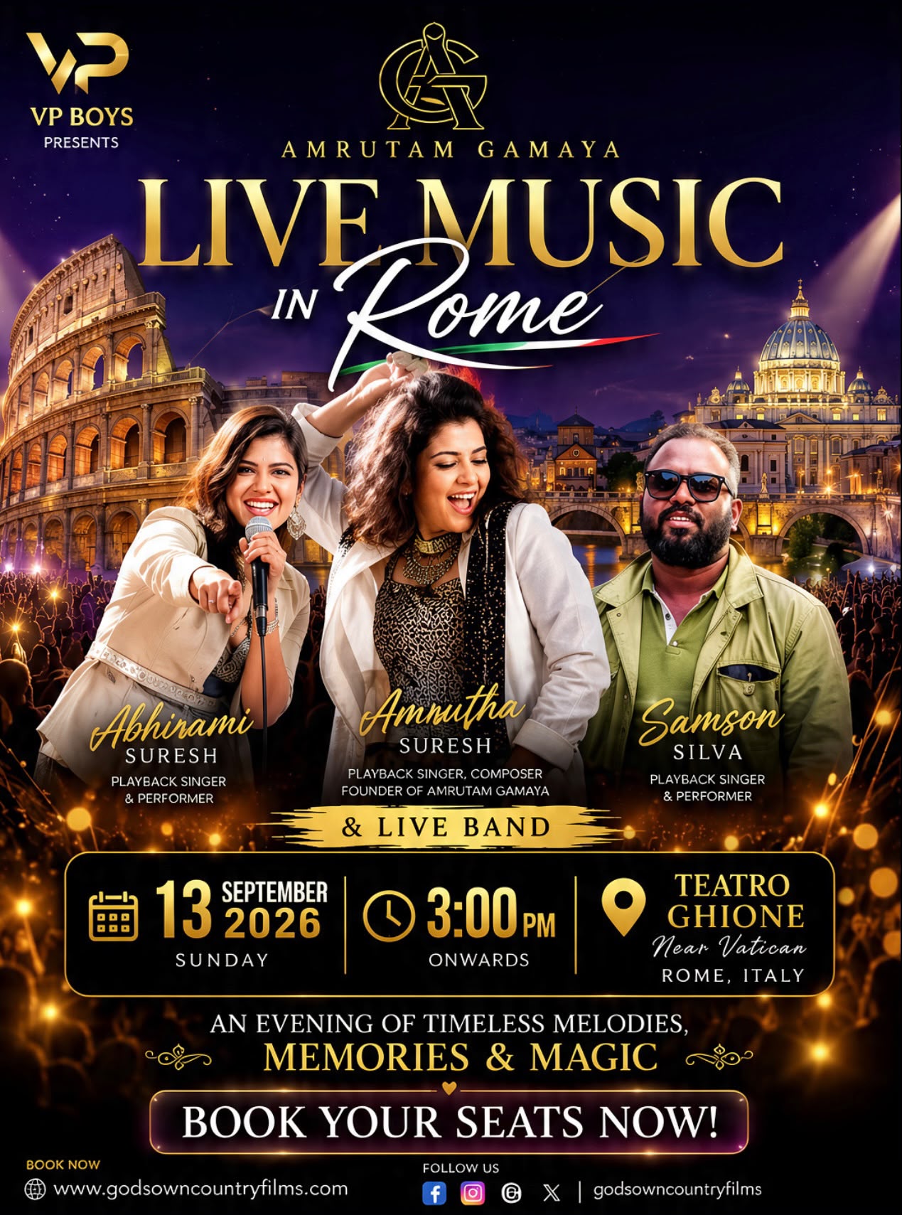Amrutam Gamaya - Live Music in Rome!